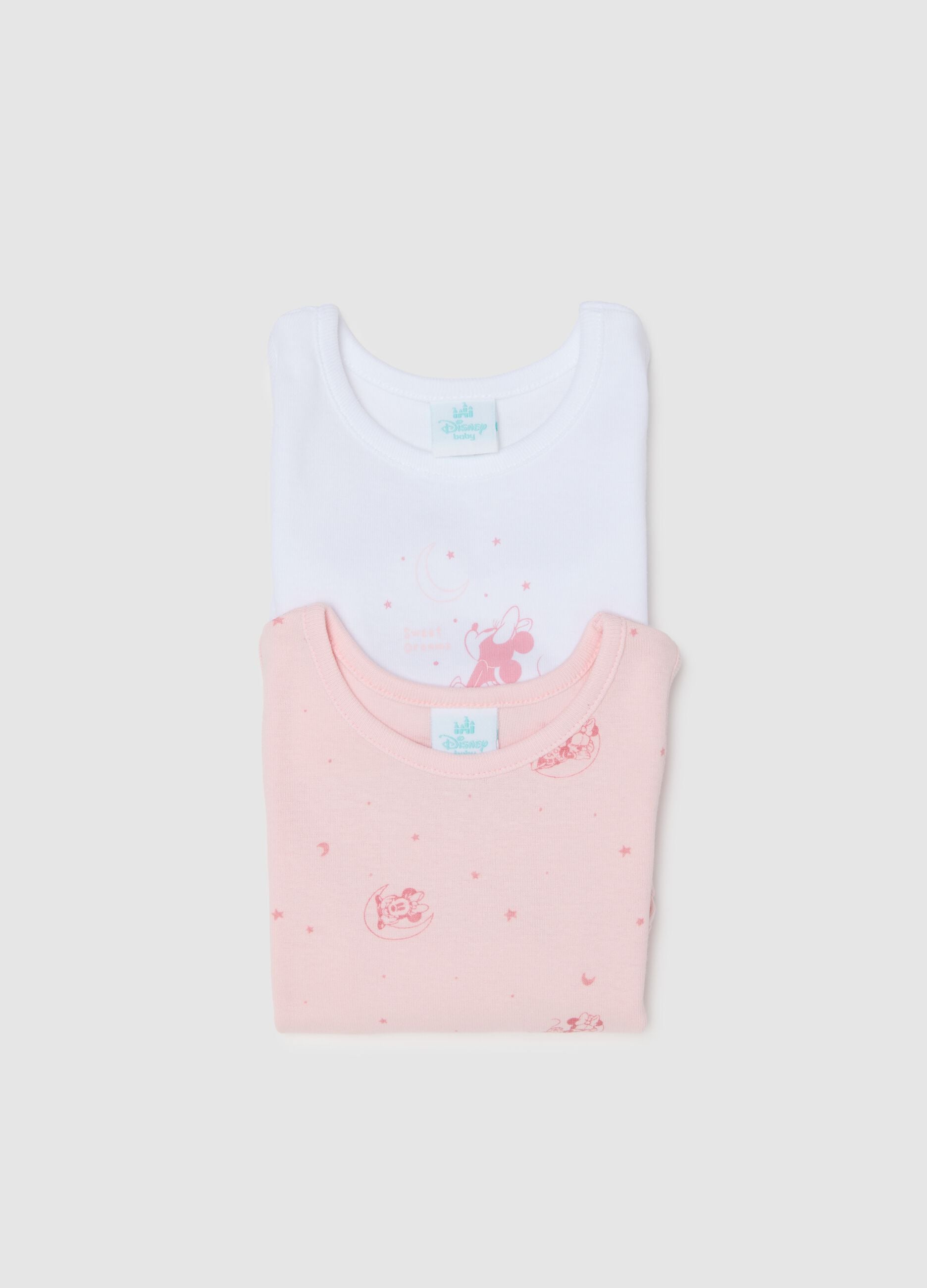 Multicoloured pure cotton Disney print baby bodysuit twin pack