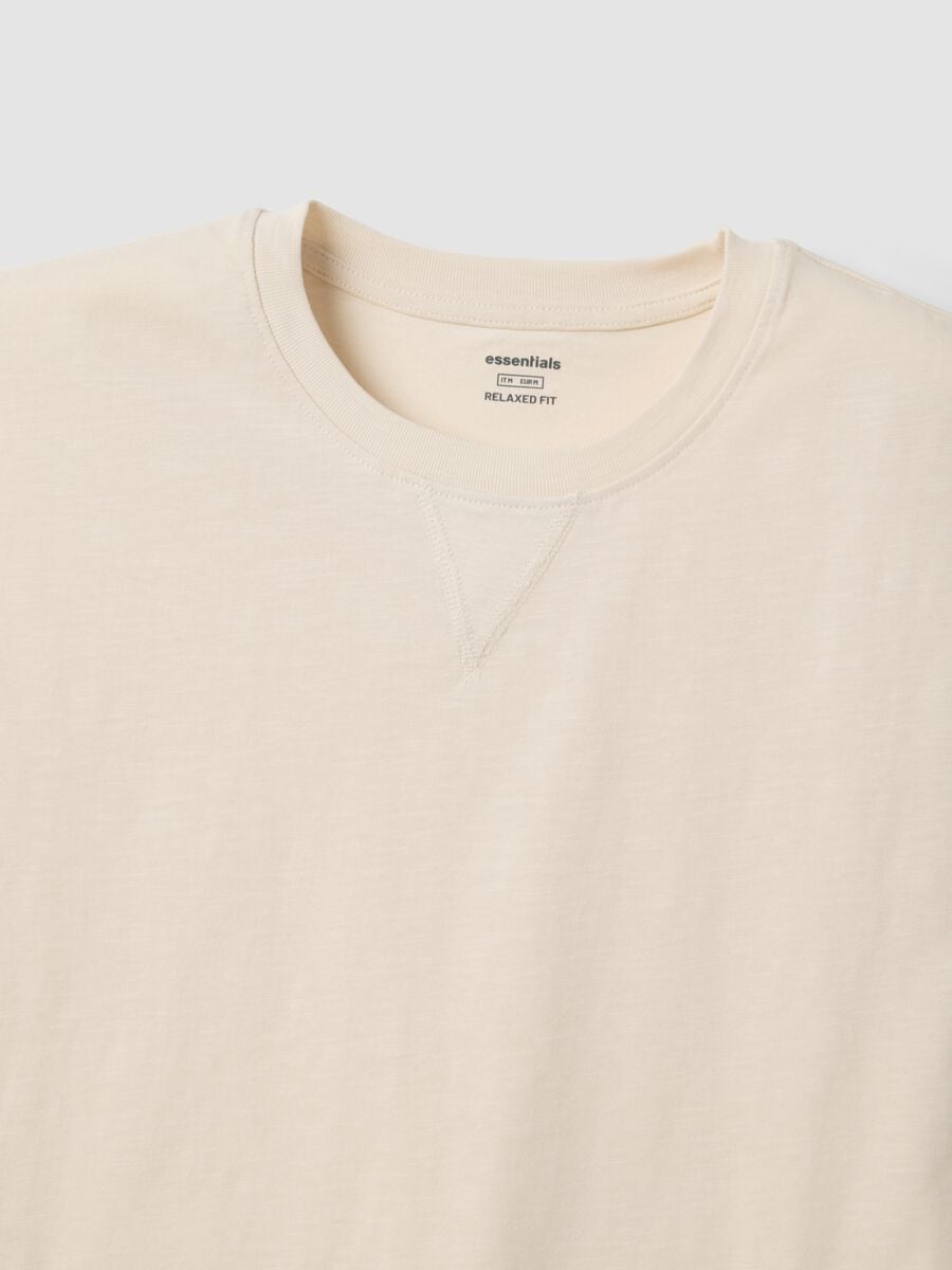 Beige pure cotton vest_5