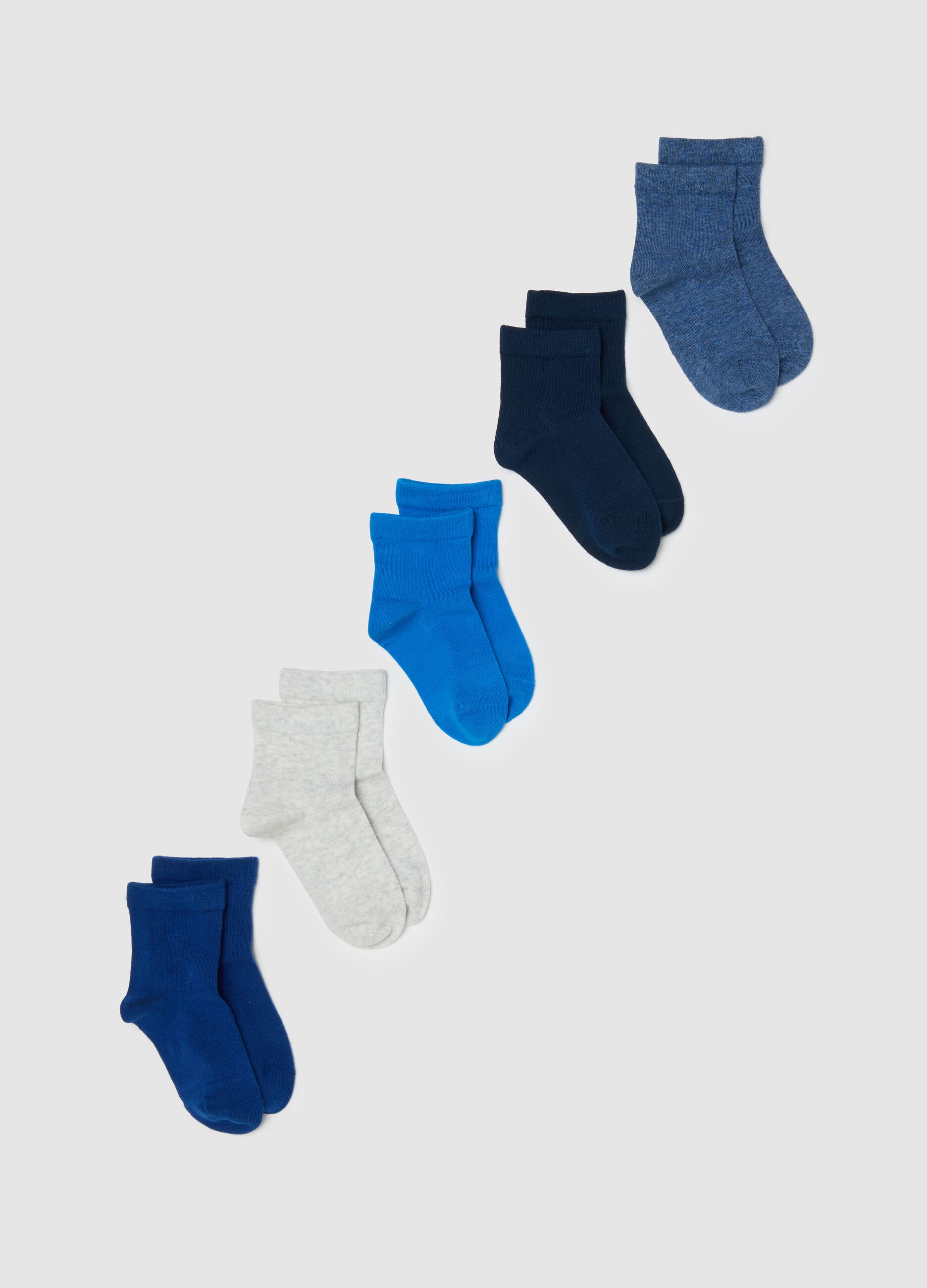 Kids' Regular Fit Multicolour Cotton Blend Short Socks Multipack