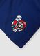 Blue regular fit swim trunks with Super Mario print_3