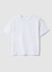 Children's oversized fit white pure cotton crew neck t-shirt_0