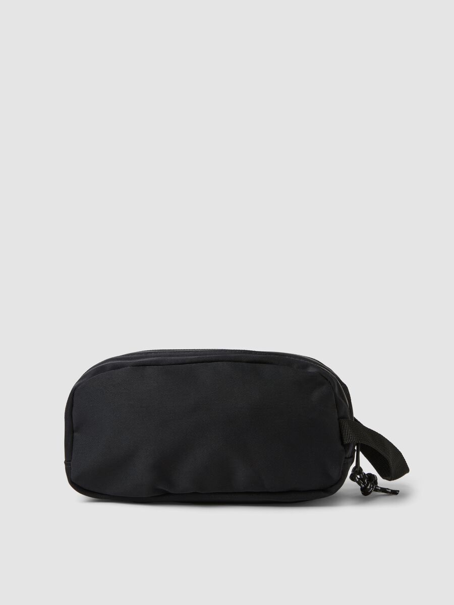 Beauty case nero con tasca frontale e zip_2