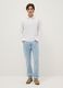 Slim fit blue cotton blend jeans_0