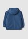 Regular fit blue lightweight children's jacket with full zip and hood_1