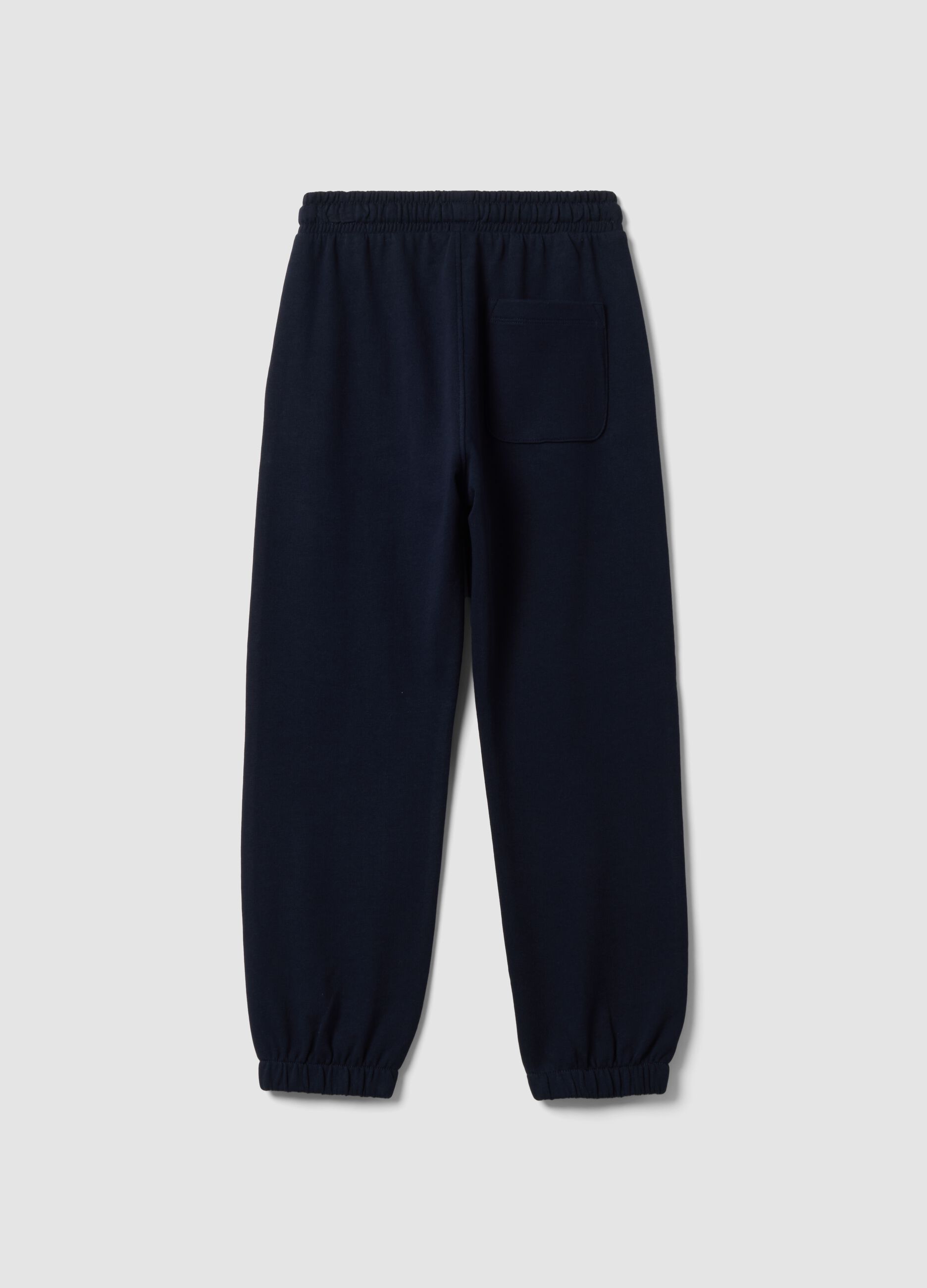 Blue organic cotton jogger trousers