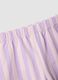 Pink organic cotton pyjama set with striped shorts_2