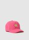 Girls' Pink Pure Cotton Hat with Embroidered Star_0