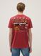 Red pure cotton regular fit T-shirt with Miami Heat print_2
