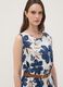 White stretch cotton dress with floral print, regular fit_2