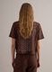 Brown open-knit short-sleeve polo shirt, regular fit_3