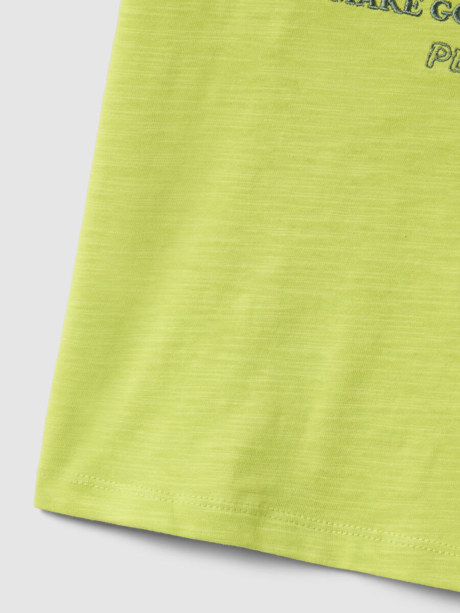 Yellow cotton blend kids' regular fit T-shirt with Peanuts_3