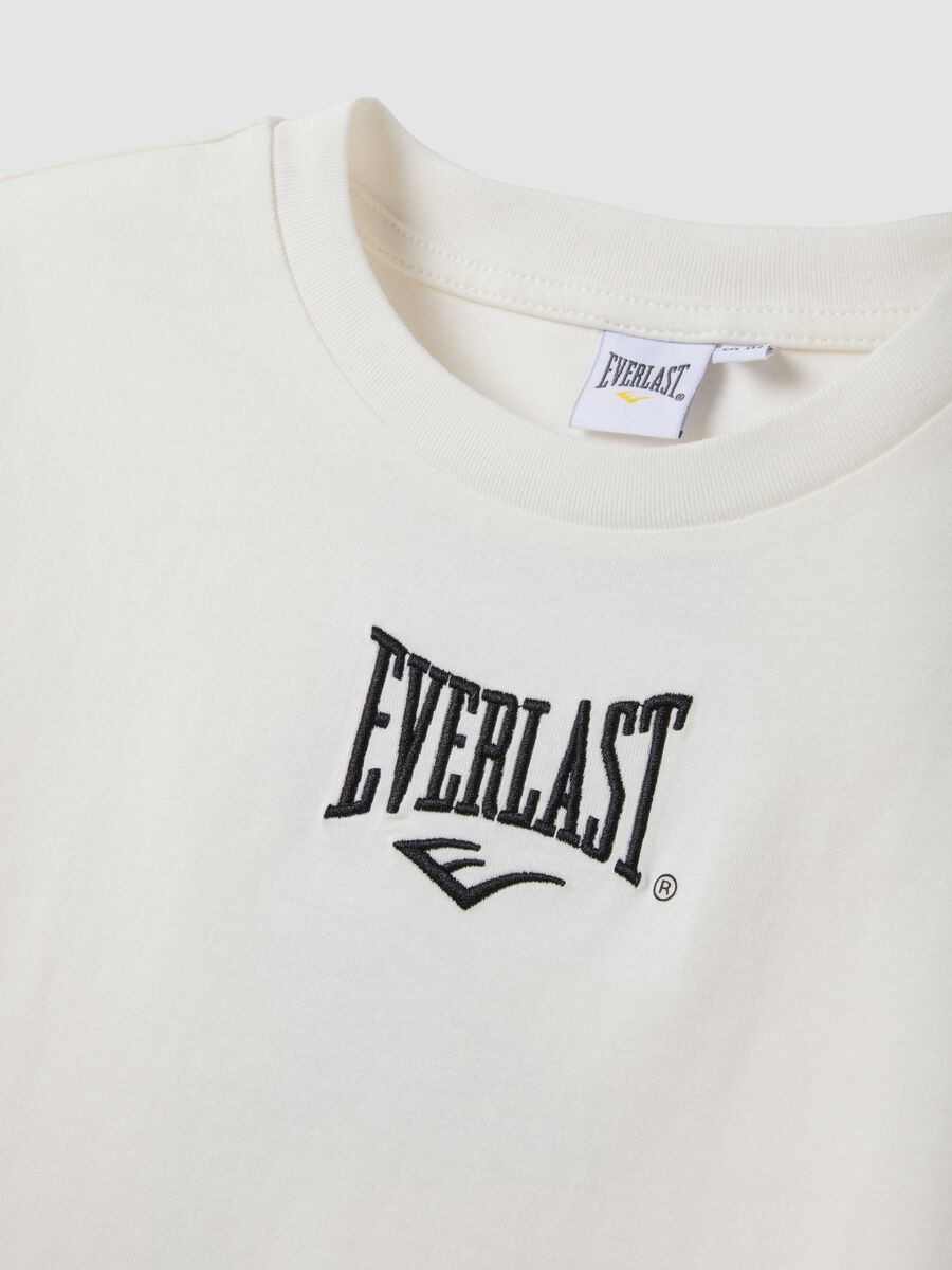 White pure cotton T-shirt with print, regular fit for boys_2