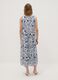 Blue pure viscose dress with floral print, regular fit_3