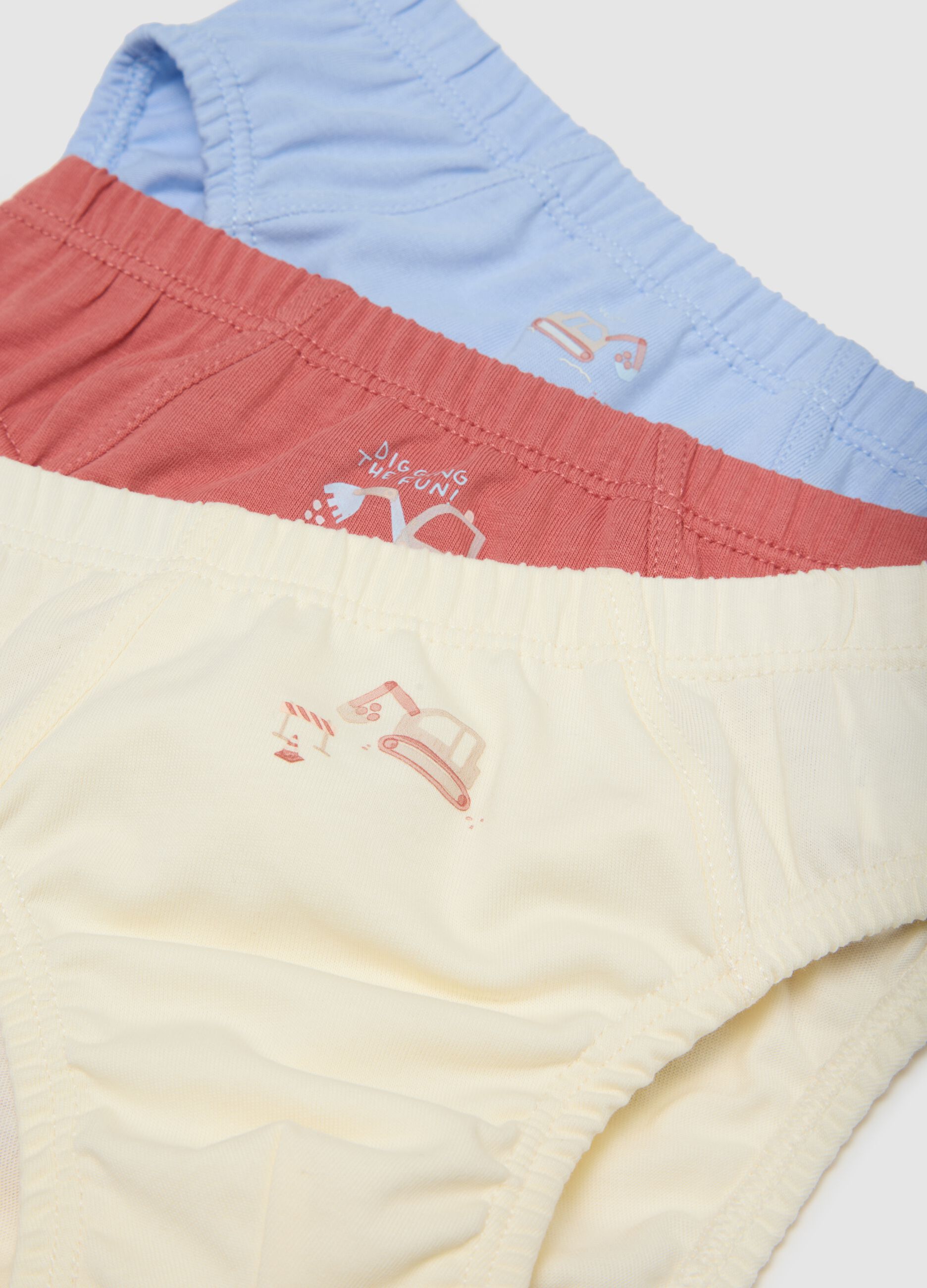 Multipack of multicoloured baby cotton briefs in regular fit