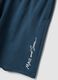 Blue pure cotton Bermuda shorts with elasticated waist_5