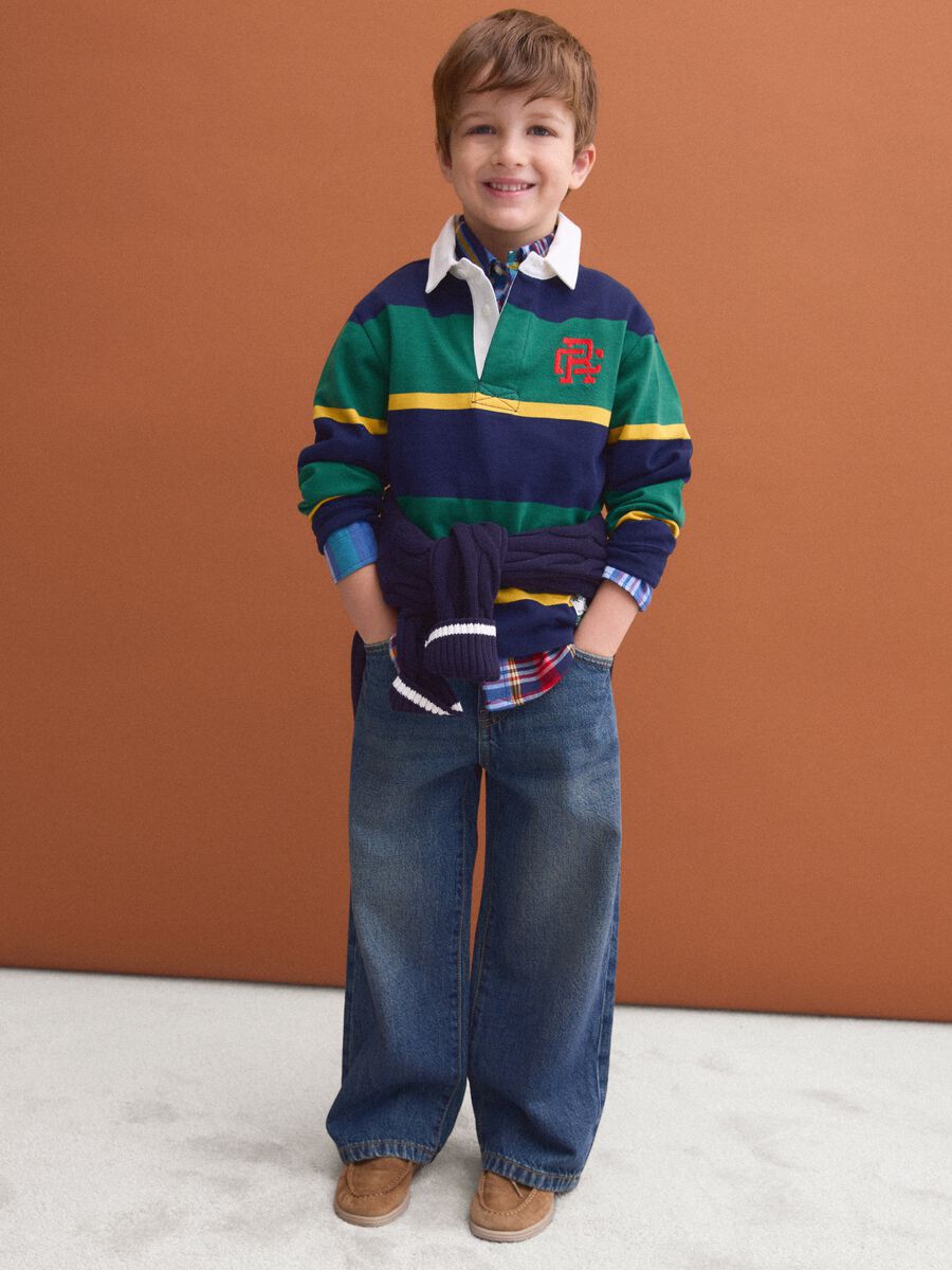 Boys&rsquo; blue 100% cotton skater-fit jeans_0