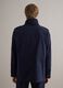 Blue cotton parka jacket regular fit with pockets and zip_3