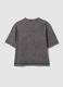 Grey pure cotton oversized T-shirt with teddy bear print_1