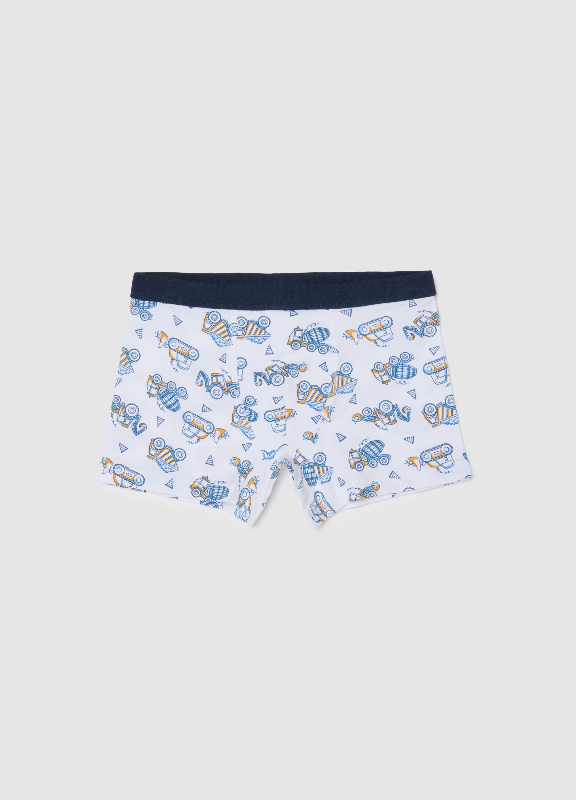 Children's regular fit multicoloured stretch cotton boxer shorts