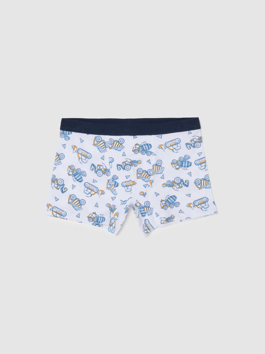 Children's regular fit multicoloured stretch cotton boxer shorts_0