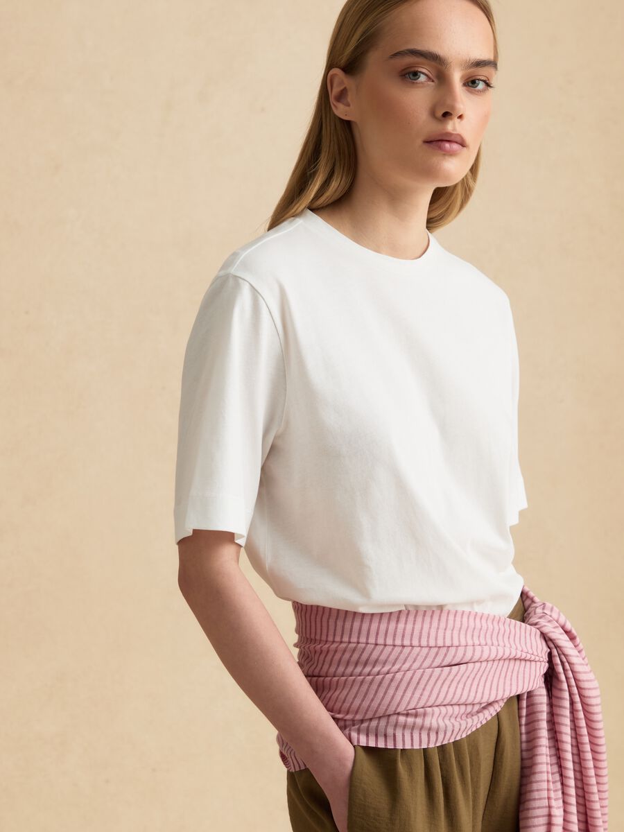 White pure cotton T-shirt_1