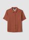 Multicolour striped regular-fit viscose and linen blend shirt_4