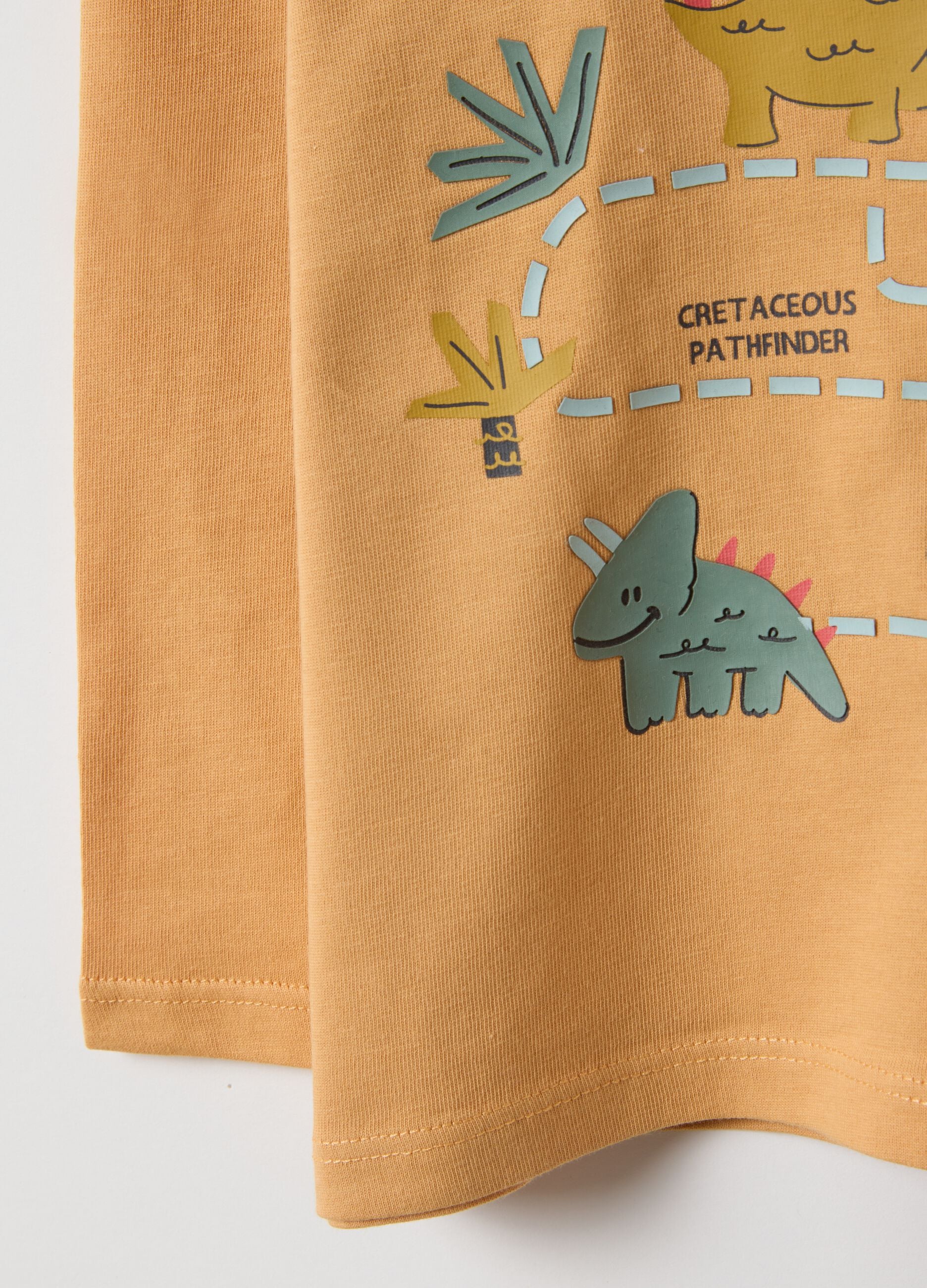 Orange pure cotton toddler t-shirt regular fit with print