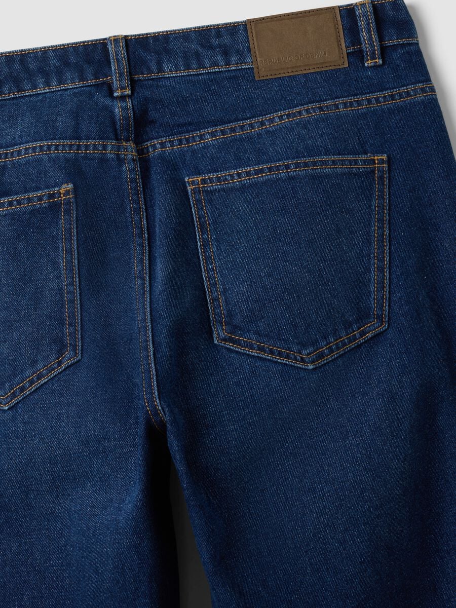 Dark blue slim-fit jeans in a cotton-viscose blend_1