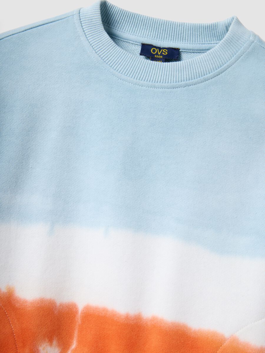 Multicolour cotton-blend tie-dye sweatshirt for kids, regular fit_3