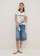 White pure cotton regular fit polo neck T-shirt with print_1