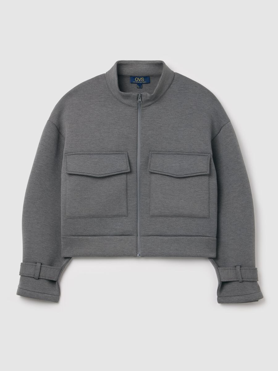 Bomber jacket with mock neck_4