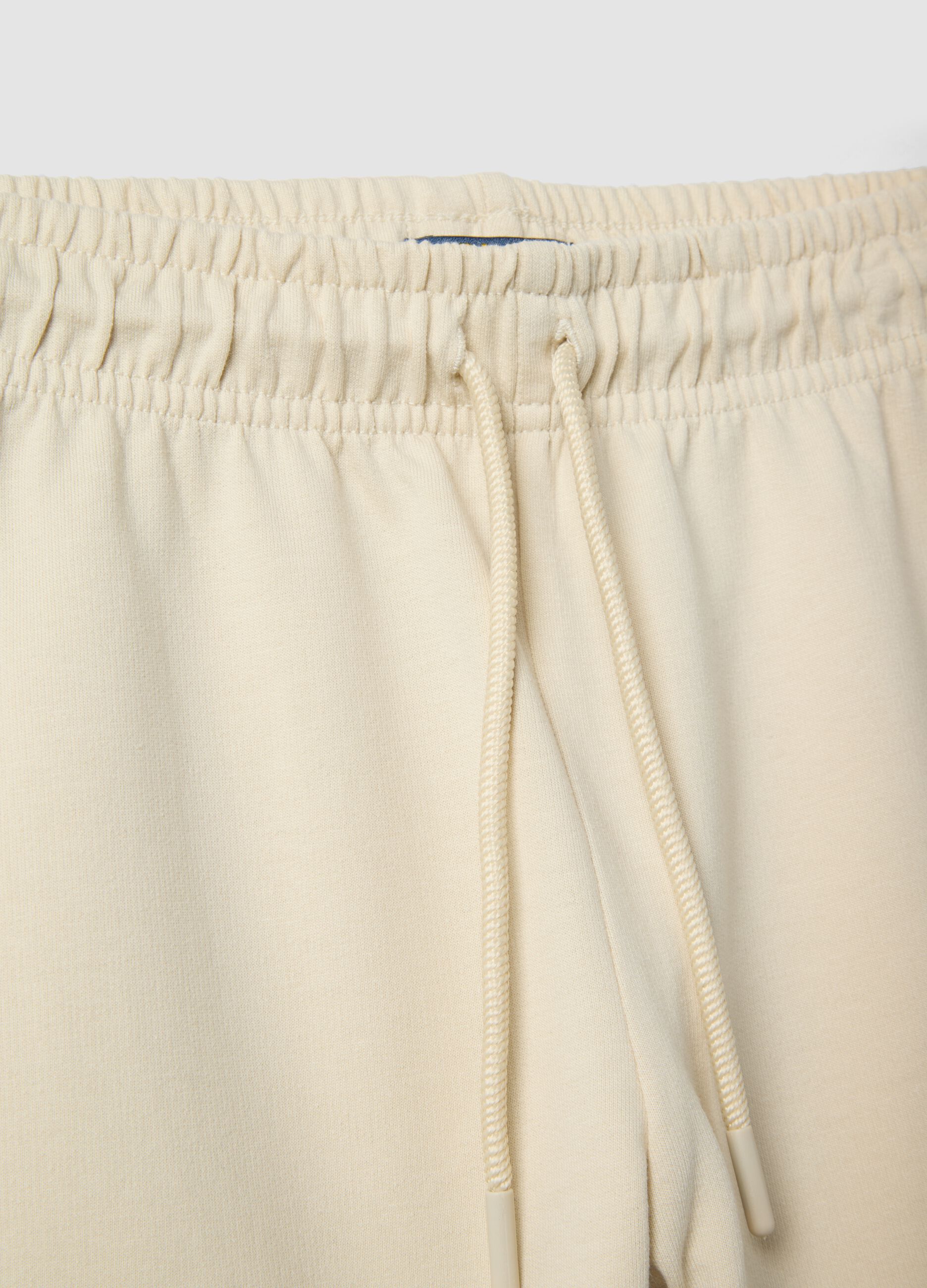 Regular fit beige pure cotton shorts for boys