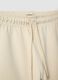 Regular fit beige pure cotton shorts for boys_2