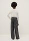 Grey cotton blend balloon jeans for girls_1