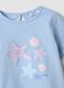 Light blue pure cotton set with T-shirt and leggings for girls, regular fit_2