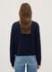 Regular fit blue cardigan in pure cotton with buttons_2