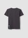 T-shirt grigia in puro cotone con stampa frontale per ragazzo_2
