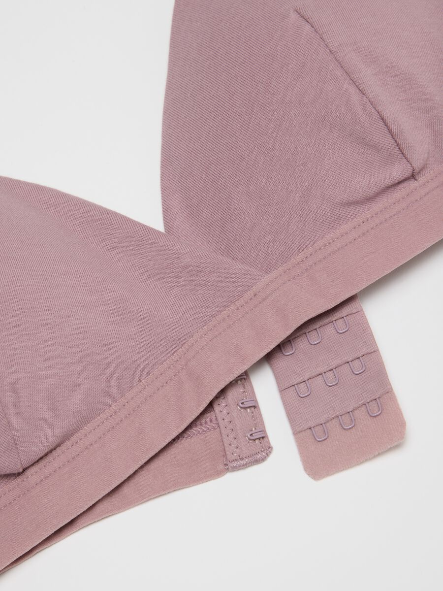 Pink stretch cotton bra with thin straps_5