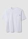 White pure cotton T-shirt with chest pocket, regular fit_4