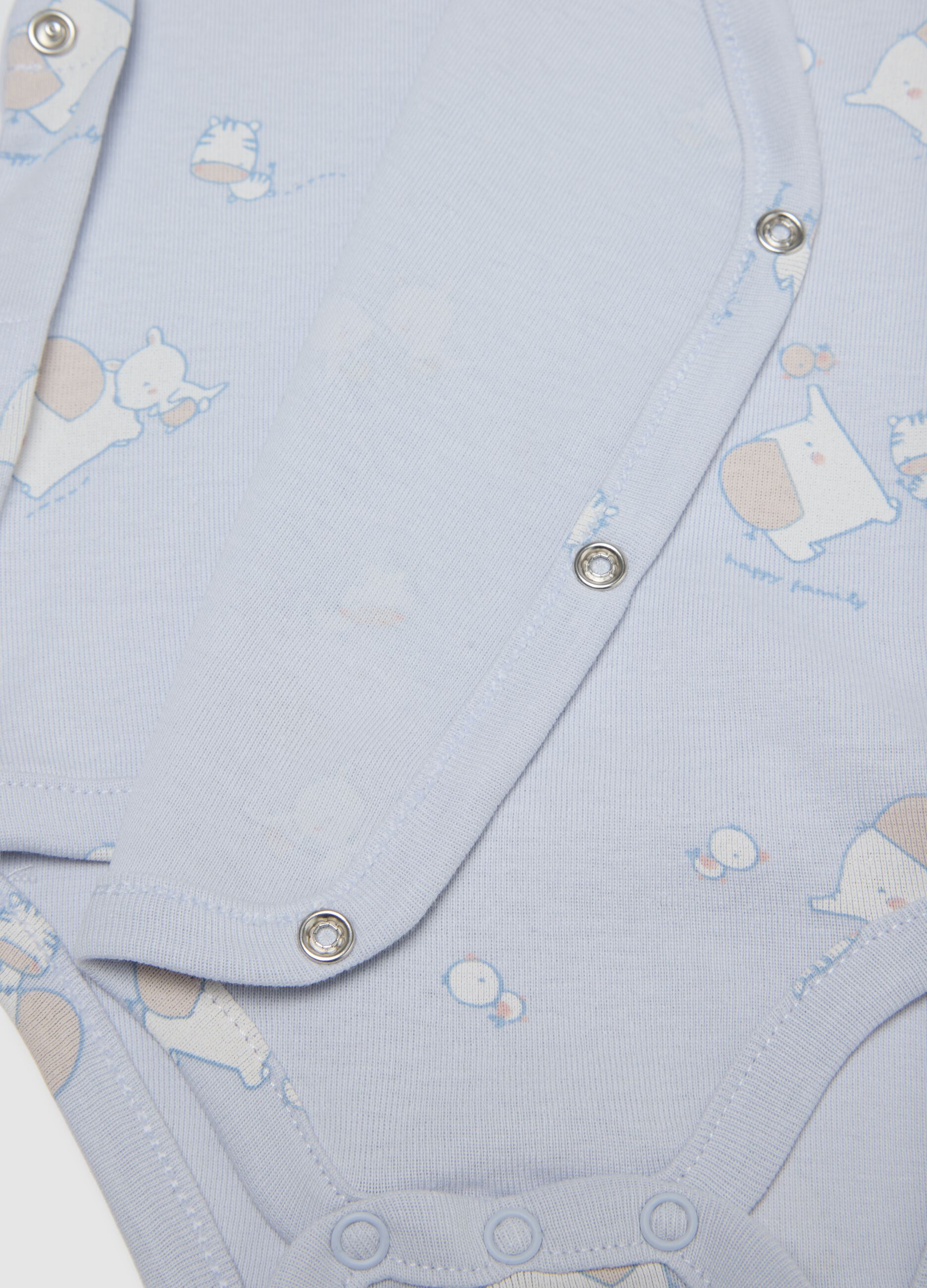 Multicolour pure cotton bodysuit twin pack with short sleeves for babies