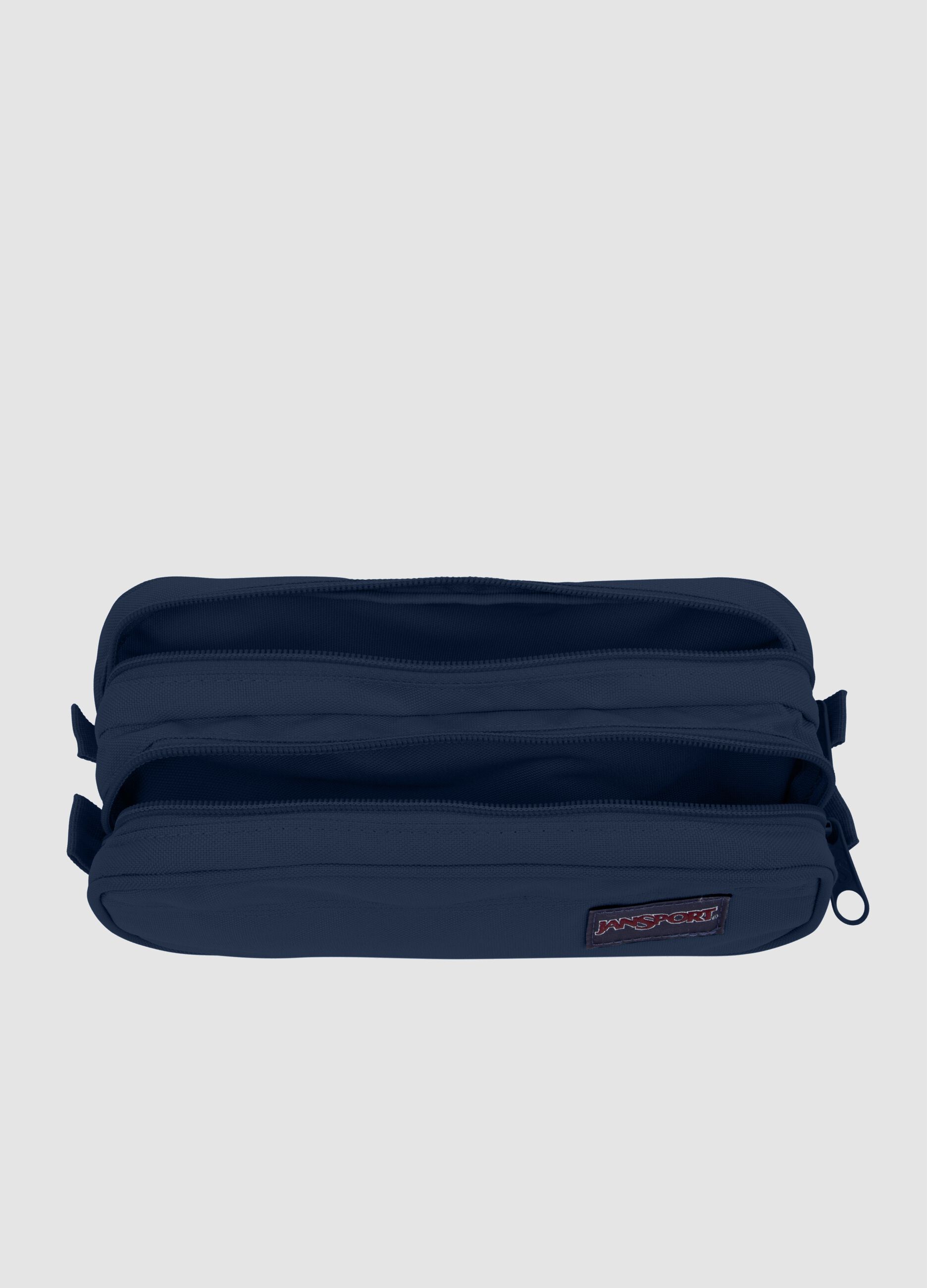 Blue double-compartment pencil case