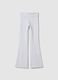 Grey cotton stretch flare fit leggings for girls_3