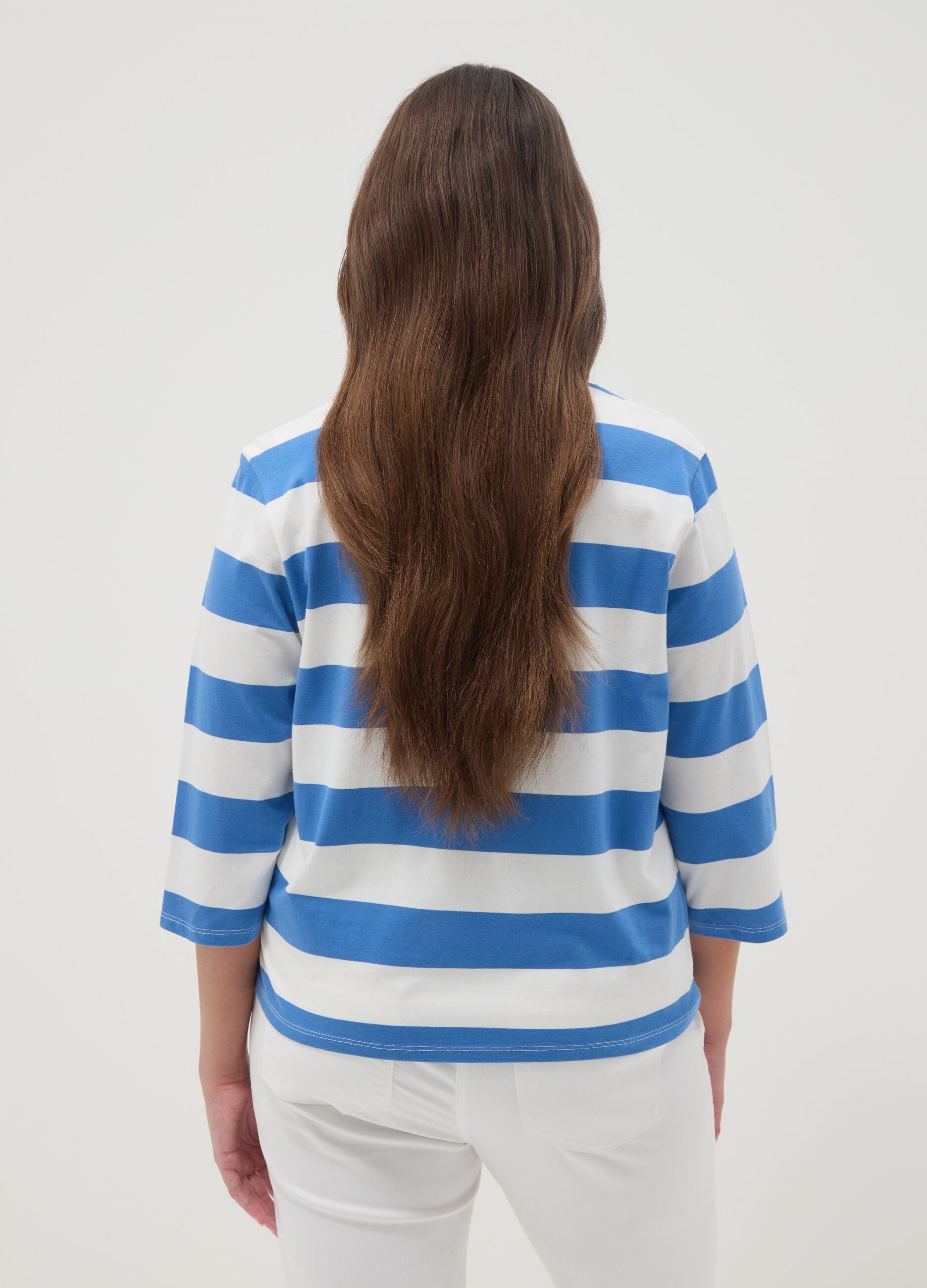 Regular Fit Multicolour Striped Pure Cotton Jumper