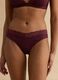Red regular fit thong with lace details_1