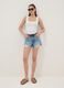White fitted stretch-cotton tank top_1