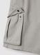 Men's grey pure cotton regular fit shorts_5