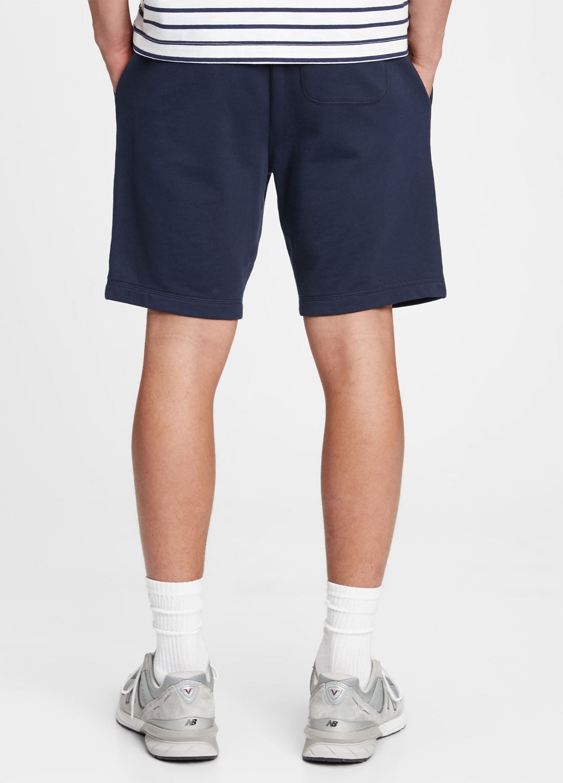 Plush Bermuda joggers with embroidered logo
