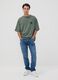 Green pure cotton T-shirt with Naruto print_1