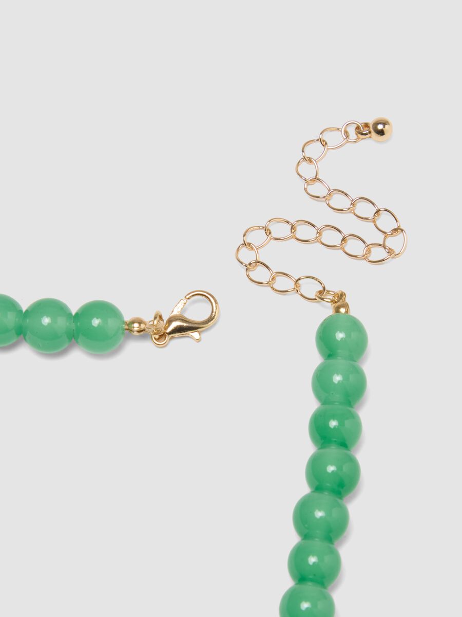 Green Necklace with Cherry Pendant_1