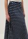 Long pure cotton skirt with multicoloured polka dots, regular fit_3
